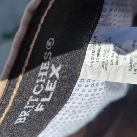 Men's Britches Flex Golf Chinos Tan Pants - 46 X 30 Great Condition - Picture 4 of 6